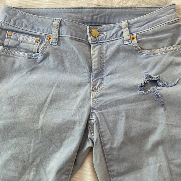 Michael Kors Blue Ripped Skinny Jeans Size 2 - Picture 3 of 5
